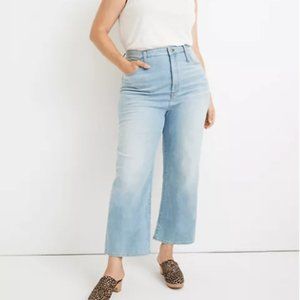 Madewell Slim Wide Leg Crop Jeans in Eastwick Wash, Sz 32 (aka 14), Style AN325